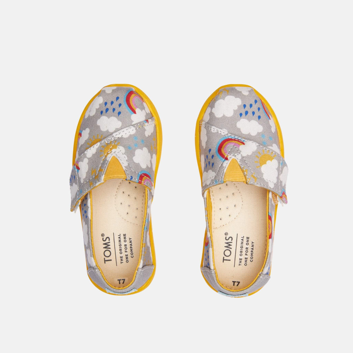 Toms Tiny Alpargata Grey/Yellow Yellow