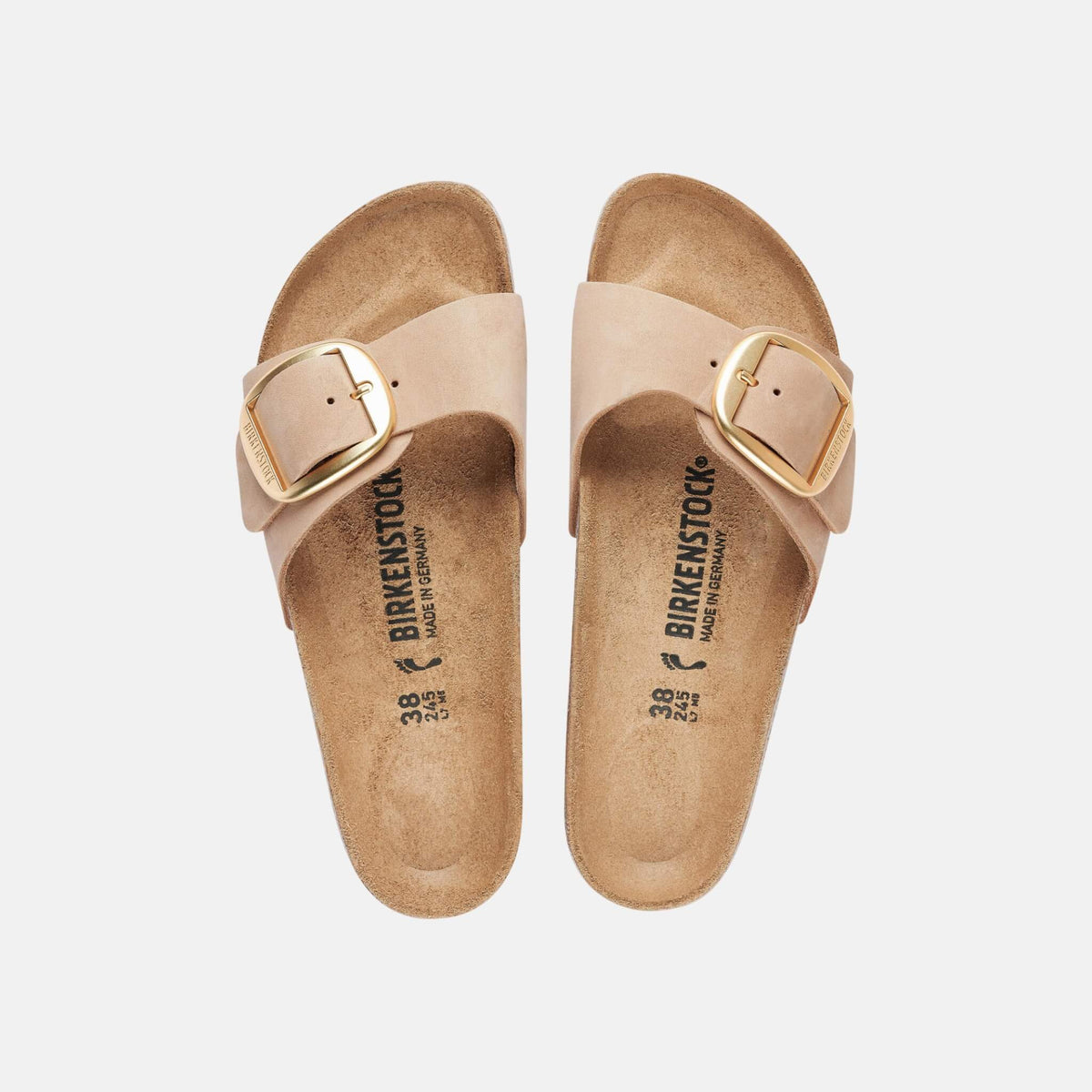 Birkenstock Madrid Big Buckle Natural Leather Nubuck Regular