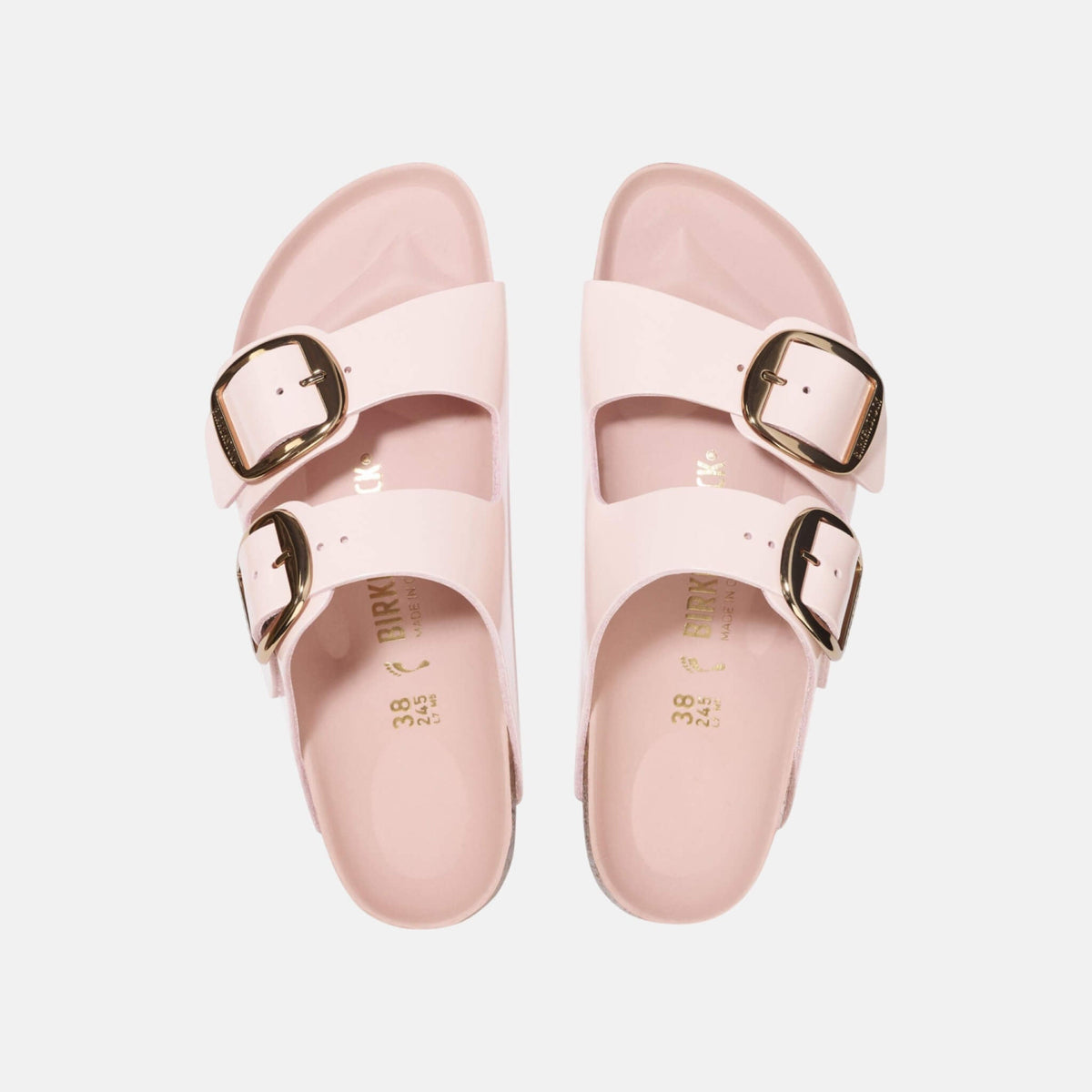 Birkenstock Arizona Big Buckle Natural Leather Patent Regular