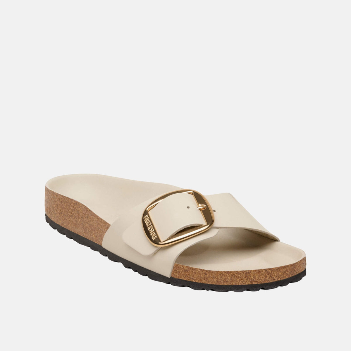 Birkenstock Madrid Big Buckle Natural Leather Patent Regular