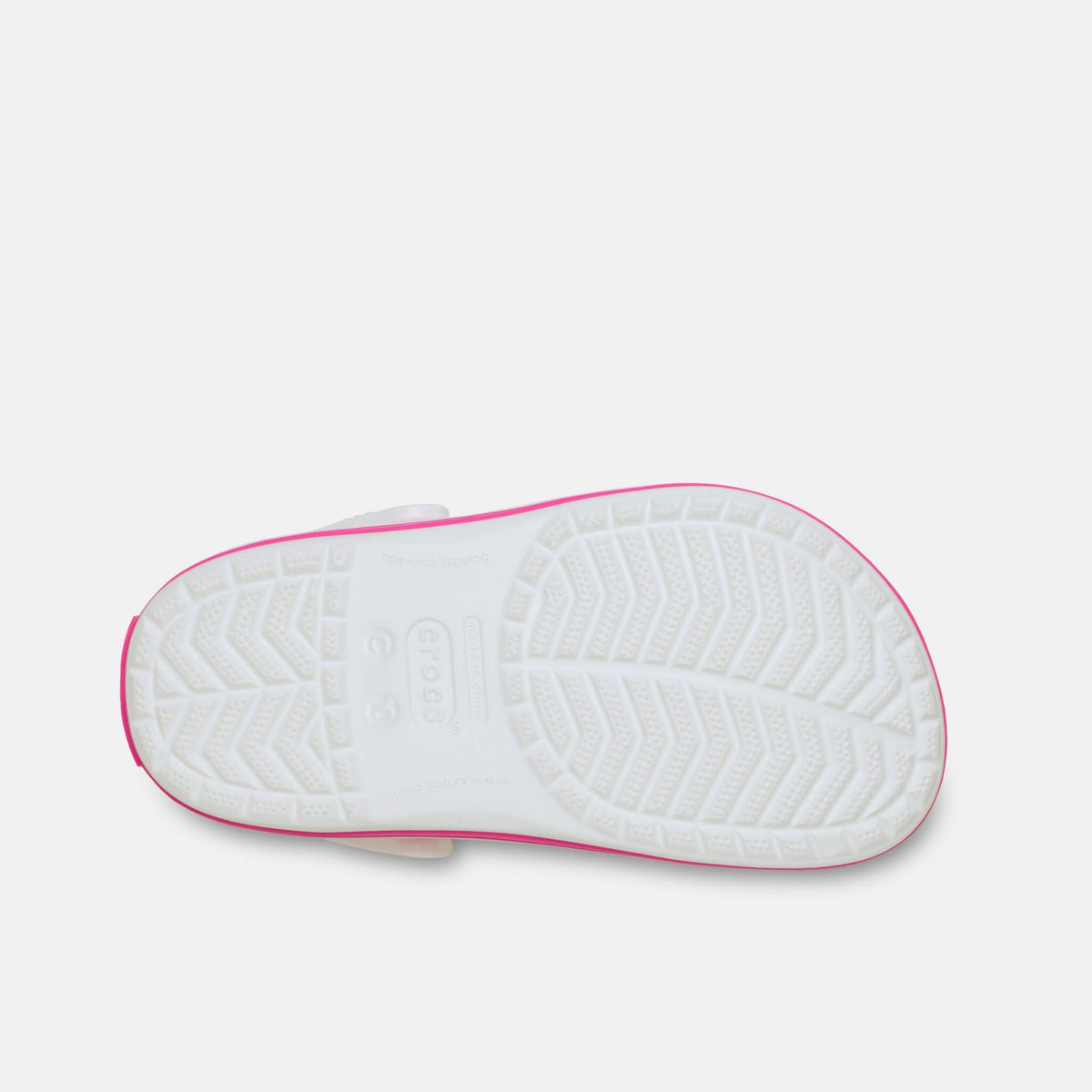 Crocs Kids Crocband Clog White/Pink Crush