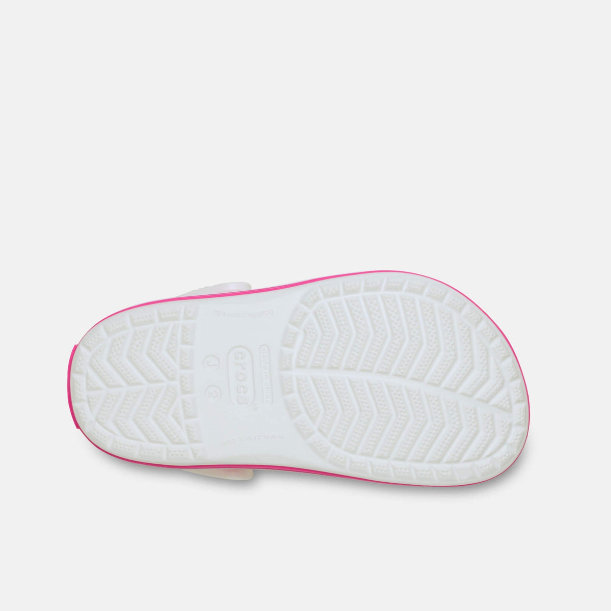 Crocs Kids Crocband Clog White/Pink Crush