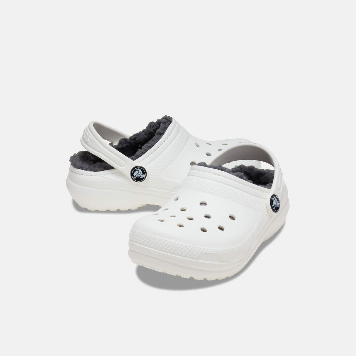 Crocs Kids Classic Lined Clog White/Grey