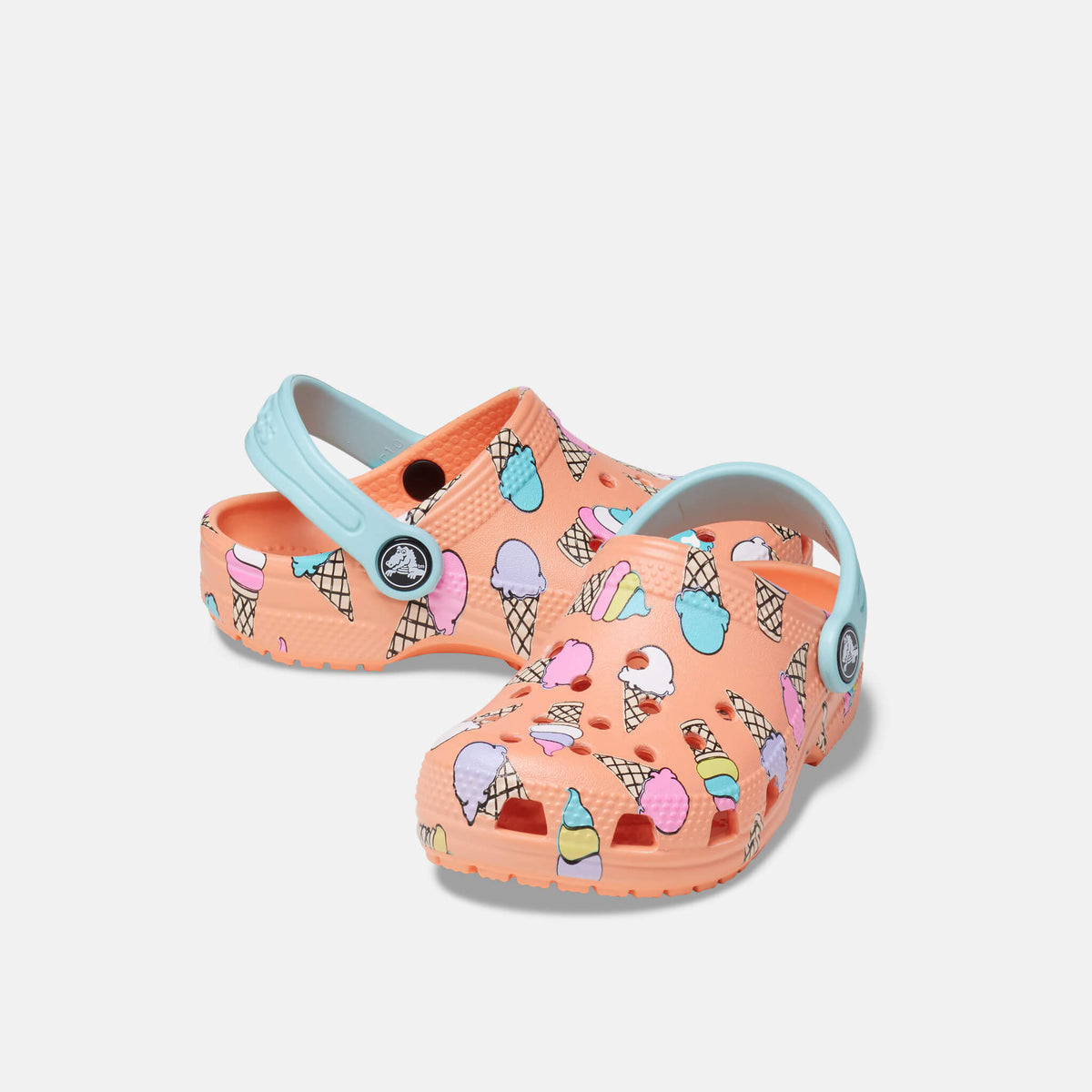 Crocs Kids Classic Pool Party Clog Papaya