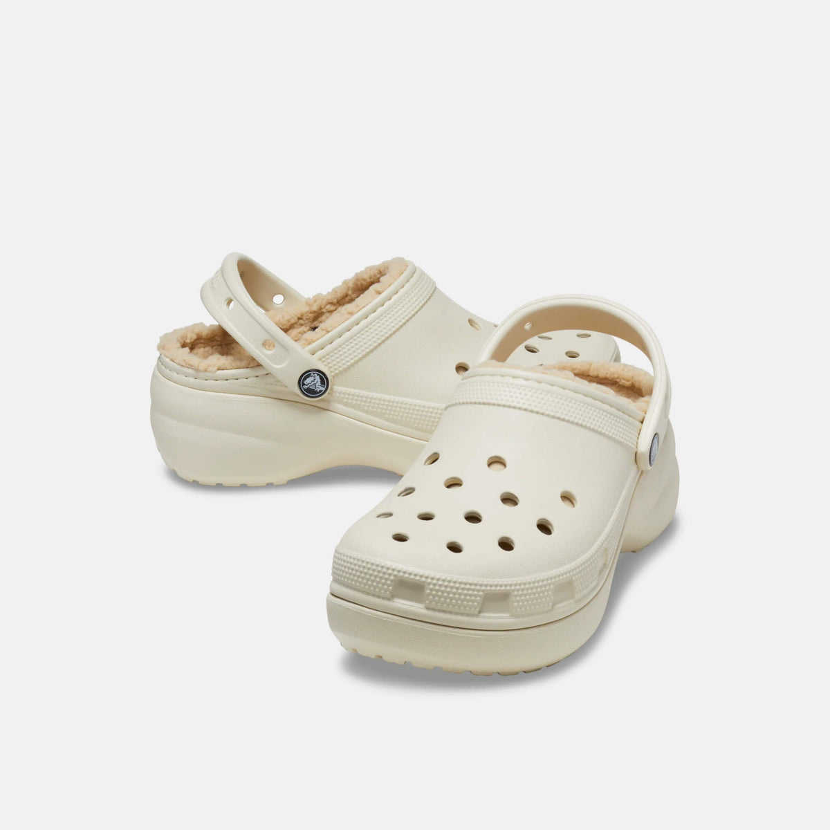 Crocs Classic Platform Lined Clog Bone