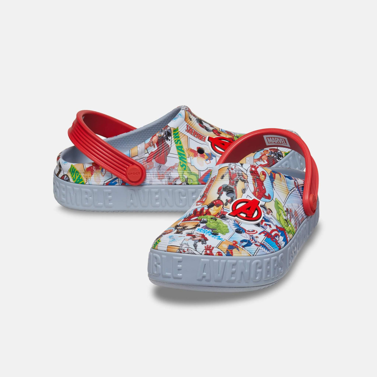 Crocs Kids Avengers Off Court Clog Blue Grey