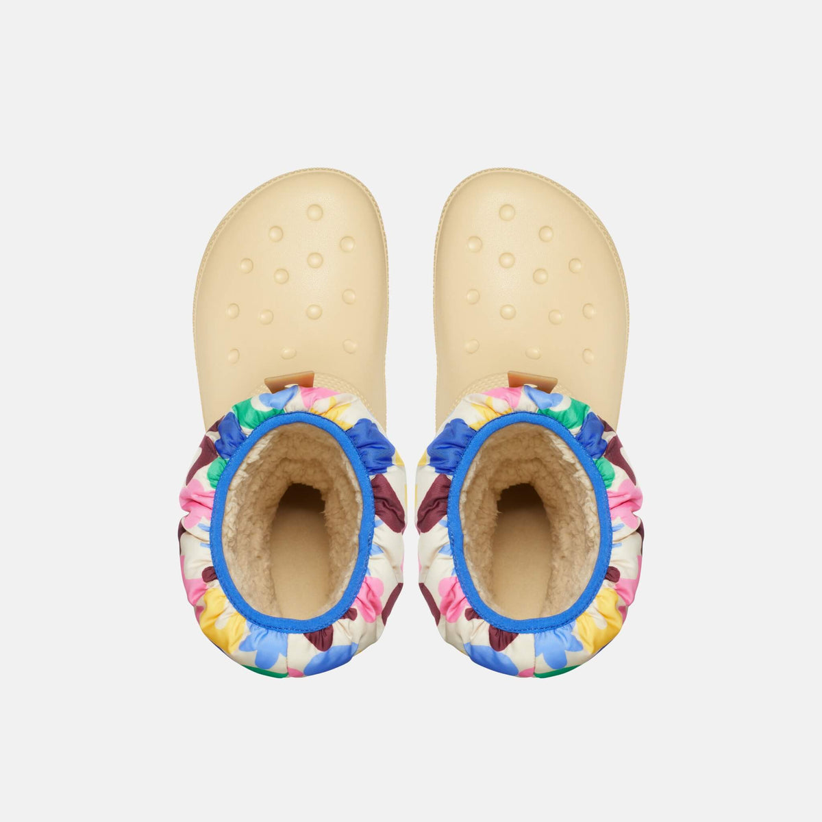 Crocs Kids Classic Neo Puff Geo Shapes Boot Shitake/Multi
