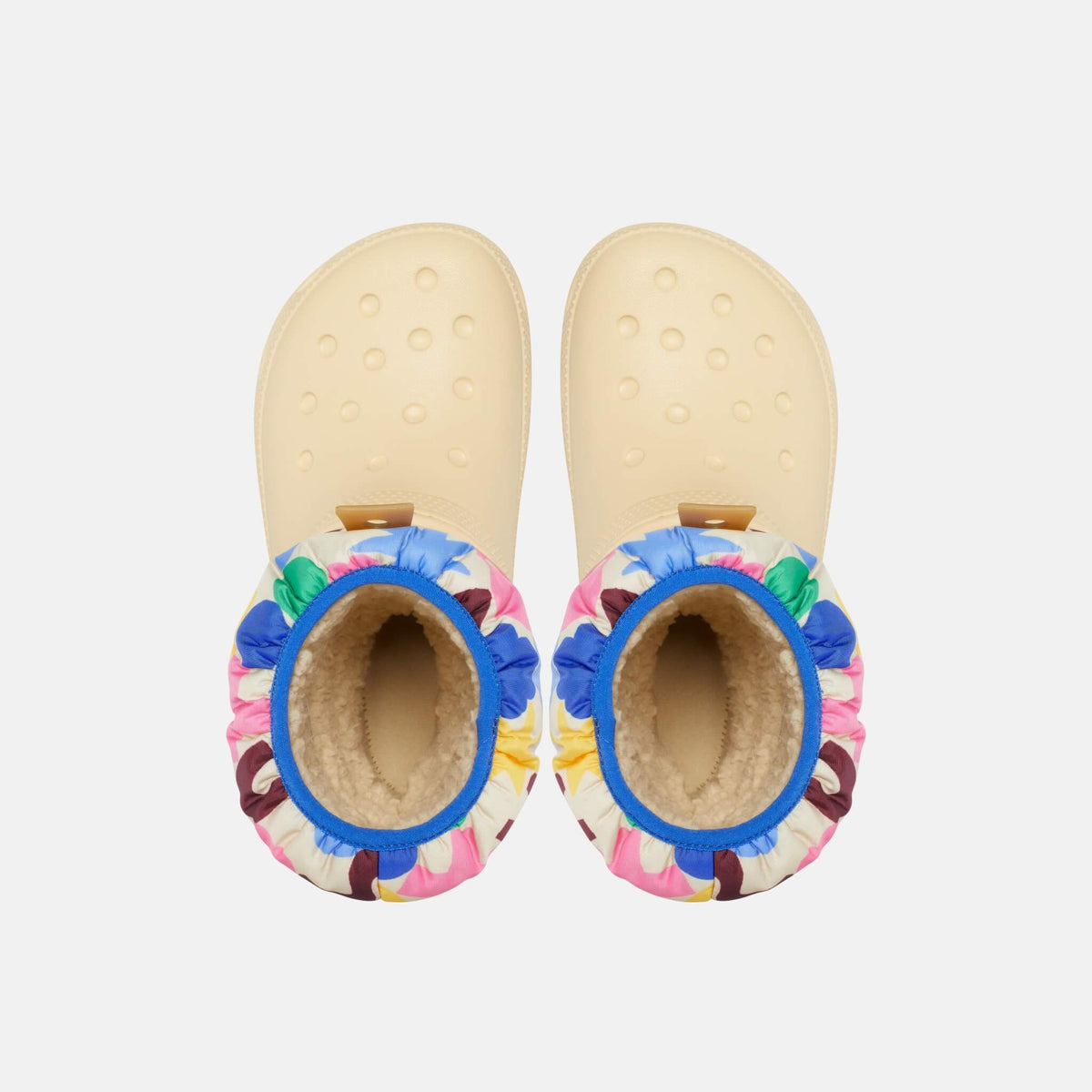 Crocs Kids Classic Neo Puff Geo Shapes Boot Shitake/Multi