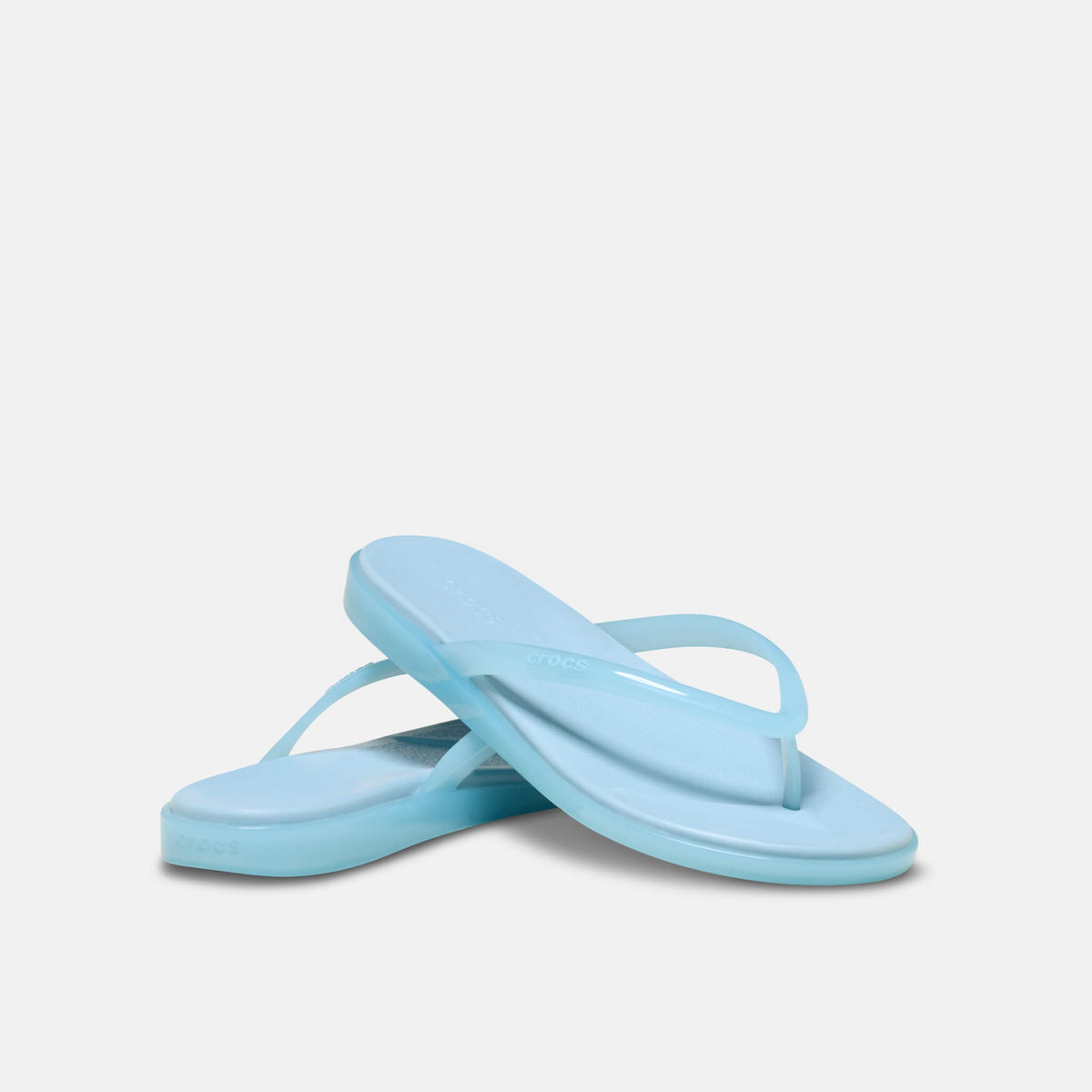 Crocs Miami Jelly Round Toe Flip Sky Blue Jelly