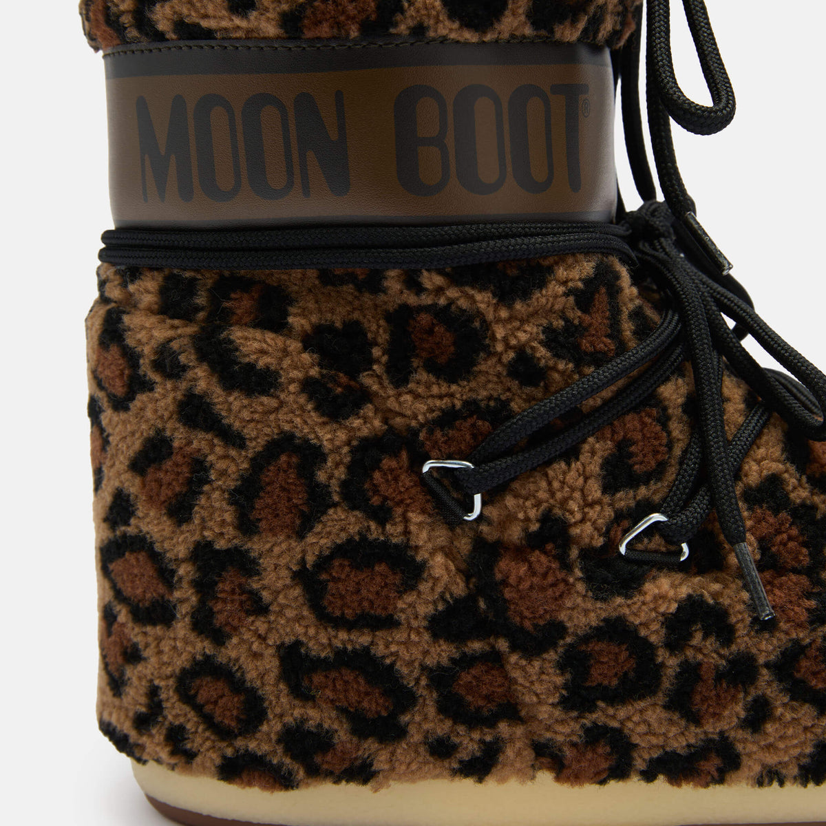 Moon Boot Icon Low Fleece Leopard Brown
