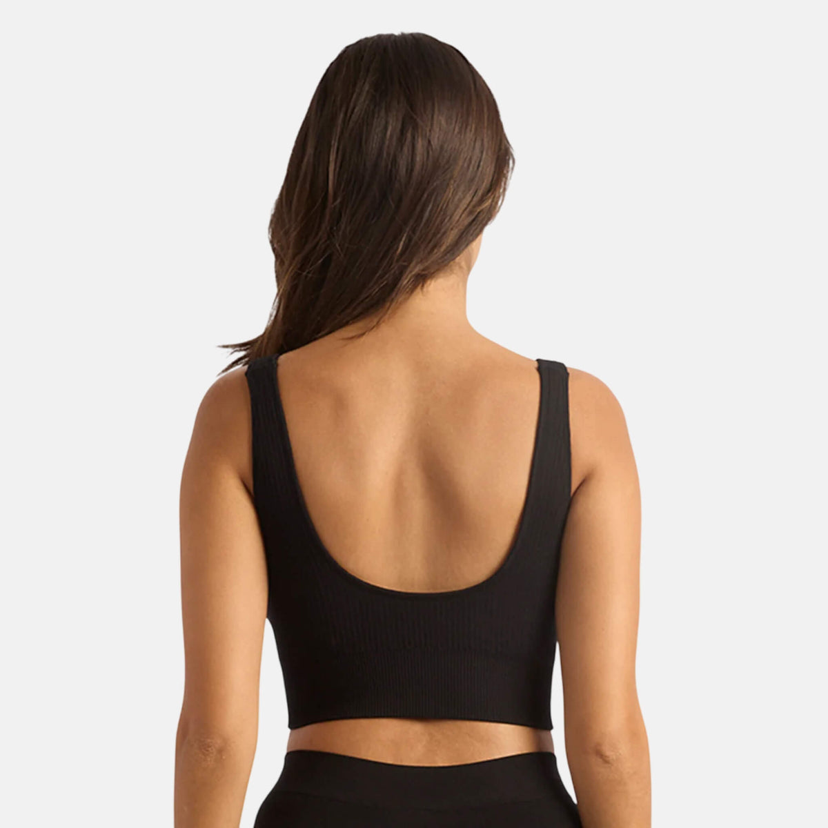 Boody Ribbed Seamless Bra Black