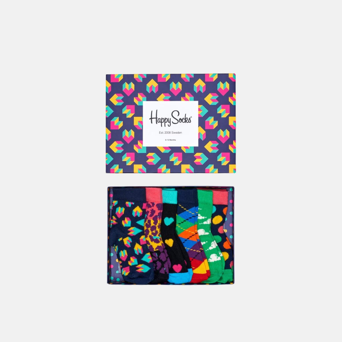 Happy Socks Steps Socks 6-Pack Gift Set